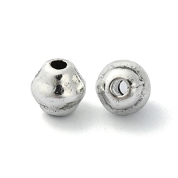 Tibetan Style Alloy Beads, Bicone, Antique Silver, 6x6mm, Hole: 1.6mm, about 746pcs/500g
