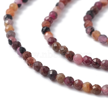 Natural Red Corundum/Ruby and Sapphire Beads Strands(G-B037-01A)-3