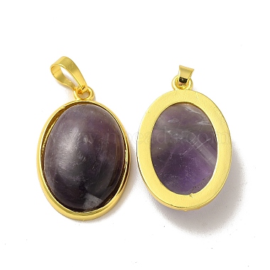 Natural Amethyst Pendants(G-H286-07G-14)-2