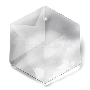 Clear Hexagon Glass Big Pendants