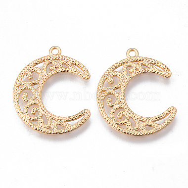 Real 18K Gold Plated Moon Brass Pendants
