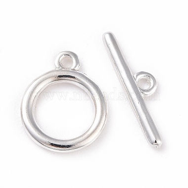 925 Sterling Silver Plated Ring Brass Toggle Clasps
