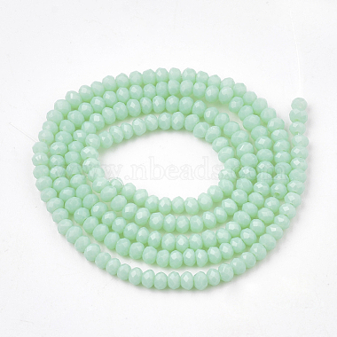 Chapelets de perles en verre opaque de couleur unie(GLAA-S178-12B-10)-2