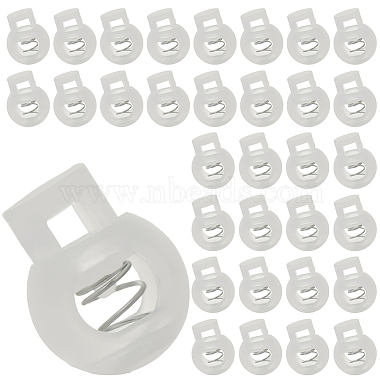 50Pcs PP Plastic Iron Spring Cord Locks(KY-CN0002-36A)-1
