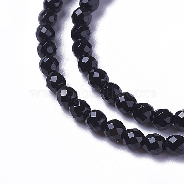 Natural Black Onyx Beads Strands(X-G-F596-28-3mm)-3