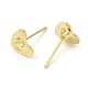 Heart 201 Stainless Steel Stud Earring Findings(STAS-Q315-01G)-2