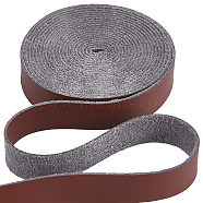 Matte Style PU Leather Ribbon, Flat, Saddle Brown, 1/2 inch(12.5mm), about 2.19 Yards(2m)/Roll(DIY-WH0030-64A)