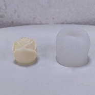 Valentine's Day Theme DIY Candle Silicone Molds, Handmade Soap Mold, Mousse Chocolate Cake Mold, Rose, White, 32x29mm, Inner Diameter: 21mm(DIY-C022-04)