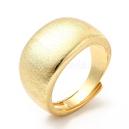 Rack Plating Brass Plain Band Adjustable Ring for Women, Cadmium Free & Lead Free, Golden, US Size 7 3/4(17.9mm)(RJEW-E064-18G)