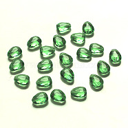 Imitation Austrian Crystal Beads, Grade AAA, Faceted, teardrop, Light Green, 10x8x3.5mm, Hole: 0.9~1mm(SWAR-F086-10x8mm-16)