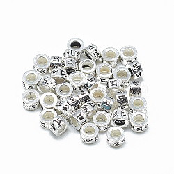 Thai 925 Sterling Silver Beads, Column, Antique Silver, 6x3.5mm, Hole: 3mm(X-STER-T002-14AS)