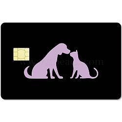 PVC Plastic Waterproof Card Stickers, Self-adhesion Card Skin for Bank Card Decor, Rectangle, Dog, 186.3x137.3mm(DIY-WH0432-091)