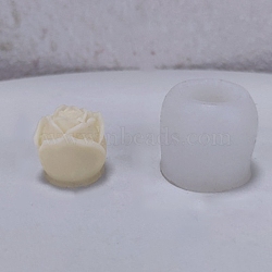 Valentine's Day Theme DIY Candle Food Grade Silicone Molds, Handmade Soap Mold, Mousse Chocolate Cake Mold, Rose, White, 32x29mm, Inner Diameter: 21mm(DIY-C022-04)