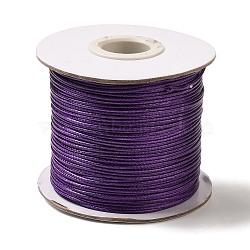 Korean Waxed Polyester Cord, Purple, 1mm, about 85yards/roll(YC1.0MM-12)