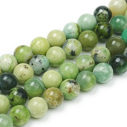 Natural Serpentine Beads Strands, Round, 8mm, Hole: 1.2mm, about 48pcs/Strand, 15.55 inch(39.5cm)(G-G829-06-8mm)