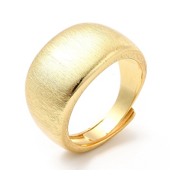 Rack Plating Brass Plain Band Adjustable Ring for Women, Cadmium Free & Lead Free, Golden, US Size 7 3/4(17.9mm)