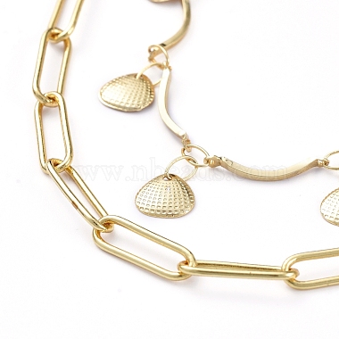 Brass Chain Tiered Necklaces(NJEW-JN02829)-2