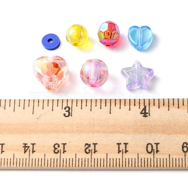 285pcs 7 perles de style mixte en acrylique transparent et en argile polymère faites à la main(DIY-FS0004-39)-5
