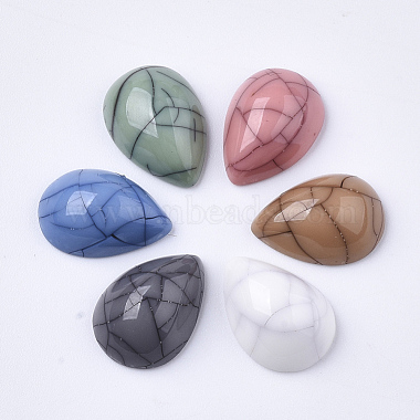 13mm Mixed Color Teardrop Resin Cabochons