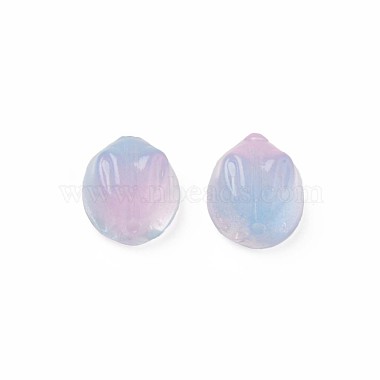 Perles de verre peintes par pulvérisation transparentes deux tons(X-GLAA-Q092-06-C03)-2