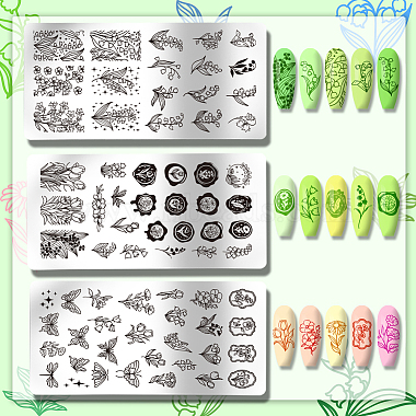 ステンレススチール DIY ネイルアート テンプレート(MRMJ-WH0092-072)-3