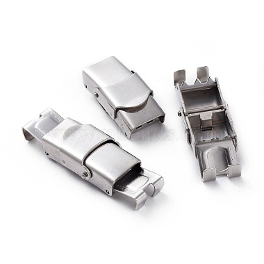 201 Stainless Steel Watch Band Clasps(STAS-C006-1)-2