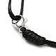 304 женский браслет-шарм из нержавеющей стали с вощеным шнуром для женщин(BJEW-A125-26)-3