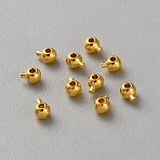 Sterling Silver Crimp Beads, Golden, 2.7x3x4mm, Hole: 0.8mm(STER-WH0061-39G)