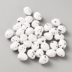 Easter Foam Eggs Figurines Ornaments, Micro Landscape Car Home Desktop Decorations, White, 18x14mm(DJEW-WH0016-56)