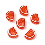 Handmade Lampwork Beads, Orange, Red, 18~18.5x13.5x7.5~9mm, Hole: 1.8mm(LAMP-S079-12A)