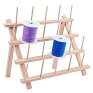 ELITE 20 Spools Solid Wood Sewing Embroidery Thread Stand, Holder Rack, BurlyWood, 40x32cm(TOOL-PH0001-33)