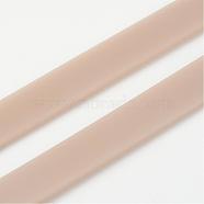 Solid PVC Synthetic Rubber Cord, No Hole, Flat, Tan, 180x10x2.5mm, about 50strands/bag(RCOR-Q015-02)