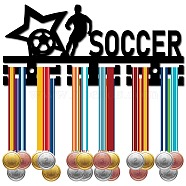 Acrylic Medal Holder, Medal Display Hanger Rack, Medal Holder Frame, with Standoff Pins, Football, 130x290x10mm, Hole: 8mm(AJEW-WH0296-048)