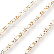 Brass Mariner Link Chains, Long-Lasting Plated, Soldered, Light Gold, 6.5x2.5x0.7mm(X-KK-F769-04LG)