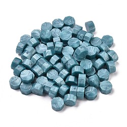 Sealing Wax Particles, for Retro Seal Stamp, Octagon, Dark Cyan, 8.5x4.5mm, about 1500pcs/500g(DIY-L041-A08)