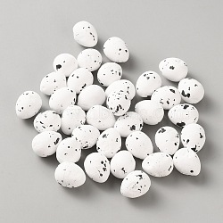 Easter Foam Eggs Figurines Ornaments, Micro Landscape Car Home Desktop Decorations, White, 18x14mm(DJEW-WH0016-56)