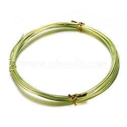 Round Aluminum Craft Wire, for Beading Jewelry Craft Making, Yellow Green, 18 Gauge, 1mm, 10m/roll(32.8 Feet/roll)(AW-D009-1mm-10m-07)
