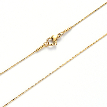 Vacuum Plating 304 Stainless Steel Coreana Chain Necklace, with Lobster Claw Clasp, Golden, 19.68 inch(50cm)x1.6mm