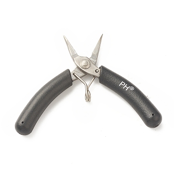 Iron Jewelry Pliers, Needle Nose Pliers, Bent Nose Pliers, Black, 10x6.6x1.3cm