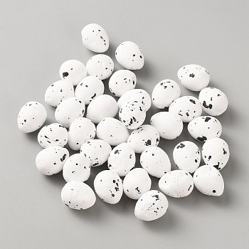 Easter Foam Eggs Figurines Ornaments, Micro Landscape Car Home Desktop Decorations, White, 18x14mm