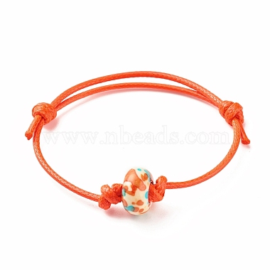 Orange Red Ocean White Jade Bracelets