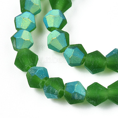 Imitate Austrian Crystal Bicone Frosted Glass Beads Strands(GLAA-F029-TM4mm-A25)-3
