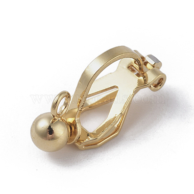 Golden Brass Clip-on Earring Findings