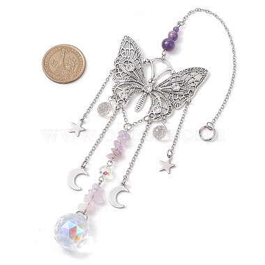 Alloy Butterfly Pendant Decorations(HJEW-TA00238)-3