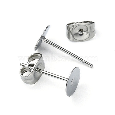 100Pcs 304 Stainless Steel Stud Earring Findings(STAS-YW0001-43D)-2