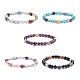 Chakra Theme Natural Mixed Stone Round Beads Stretch Bracelet(BJEW-JB07248)-1