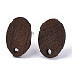 Accessoires de boucles d'oreilles en bois de noyer(MAK-N033-006)-2