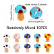 10Pcs Handmade Evil Eye Lampwork Beads(LAMP-TA0001-95A)-3