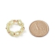 Кольцо из бисера с драгоценными камнями и латунью(RJEW-JR00542)-5