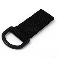(Clearance Sale)Tactical Molle D Type Nylon Key Holder, for Molle Bags Webbing Attachment Strap, Black, 83x25x6mm, Hole: 18x26mm, Clasp: 28x35.5x4mm(TOOL-WH0132-49C)